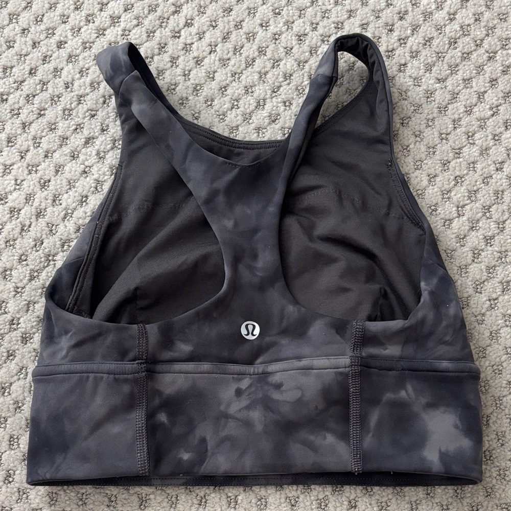 lululemon athletica Charcoal Tie-Dye Sports Bra